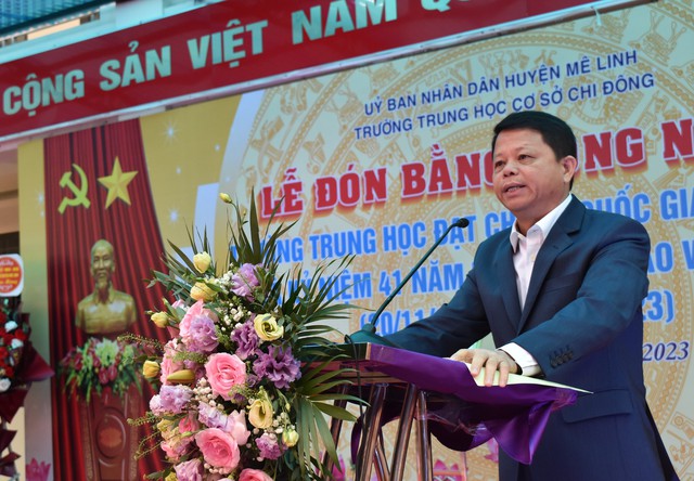 Trường THCS Chi Đông tổ chức Lễ đón Bằng công nhận trường chuẩn Quốc gia và Kỷ niệm 41 năm Ngày Nhà giáo Việt Nam- Ảnh 2. Trường THCS Chi Đông tổ chức Lễ đón Bằng công nhận trường chuẩn Quốc gia và Kỷ niệm 41 năm Ngày Nhà giáo Việt Nam- Ảnh 2.