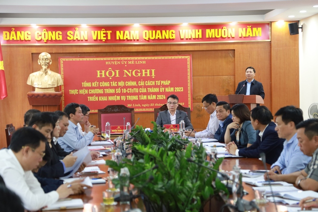 Mê Linh: Sơ kết công tác nội chính, cải cách tư pháp, phòng chống tham nhũng, lãng phí năm 2023; triển khai nhiệm vụ trọng tâm năm 2024- Ảnh 1. Mê Linh: Sơ kết công tác nội chính, cải cách tư pháp, phòng chống tham nhũng, lãng phí năm 2023; triển khai nhiệm vụ trọng tâm năm 2024- Ảnh 1.