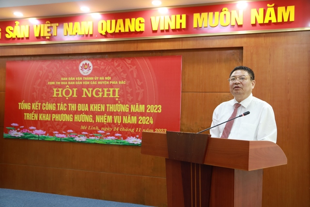 Cụm thi đua Ban Dân vận các Huyện phía Bắc Hà Nội tổng kết phong trào thi đua năm 2023, triển khai nhiệm vụ trọng tâm năm 2024- Ảnh 2. Cụm thi đua Ban Dân vận các Huyện phía Bắc Hà Nội tổng kết phong trào thi đua năm 2023, triển khai nhiệm vụ trọng tâm năm 2024- Ảnh 2.