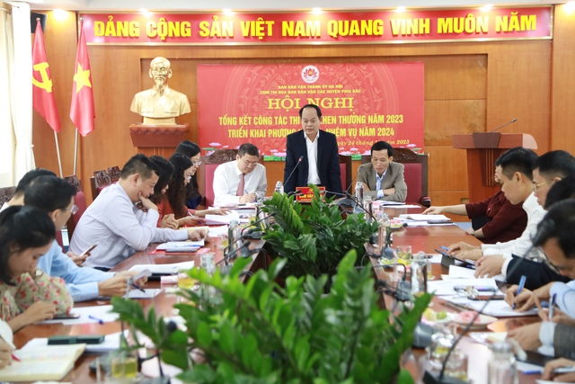 Cụm thi đua Ban Dân vận các Huyện phía Bắc Hà Nội tổng kết phong trào thi đua năm 2023, triển khai nhiệm vụ trọng tâm năm 2024- Ảnh 3. Cụm thi đua Ban Dân vận các Huyện phía Bắc Hà Nội tổng kết phong trào thi đua năm 2023, triển khai nhiệm vụ trọng tâm năm 2024- Ảnh 3.