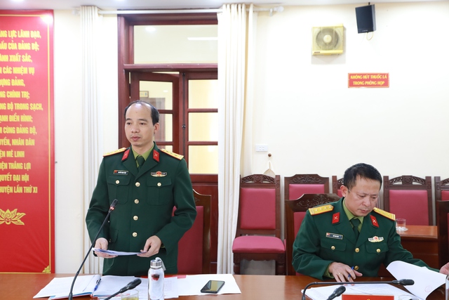 Đảng uỷ Quân sự huyện Mê Linh ra nghị quyết lãnh đạo thực hiện nhiệm vụ năm 2024- Ảnh 2. Đảng uỷ Quân sự huyện Mê Linh ra nghị quyết lãnh đạo thực hiện nhiệm vụ năm 2024- Ảnh 2.