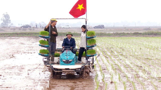 Lãnh đạo huyện Mê Linh thăm đồng, động viên bà con ra quân sản xuất đầu Xuân 2023 - Ảnh 1.
