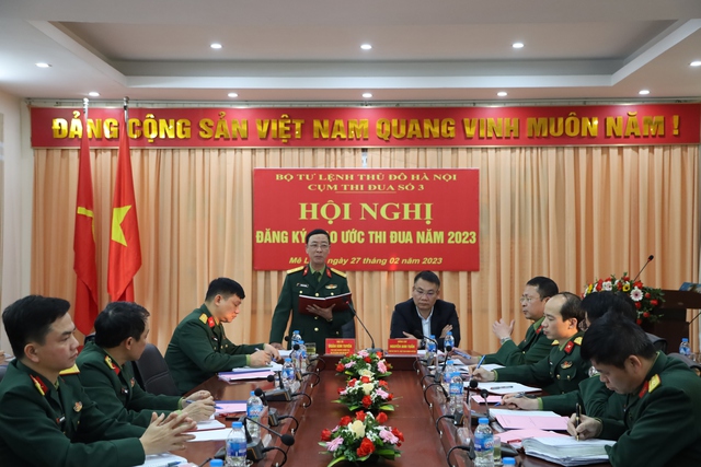 Cụm thi đua số 3 - Bộ Tư lệnh Thủ đô Hà Nội ký giao ước thi đua - Ảnh 3.