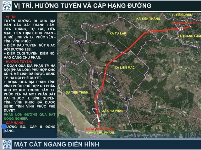 Mê Linh: Công bố chỉ giới đường đỏ tuyến đường nối từ đường 23B đi cảng Chu Phan - Ảnh 2.