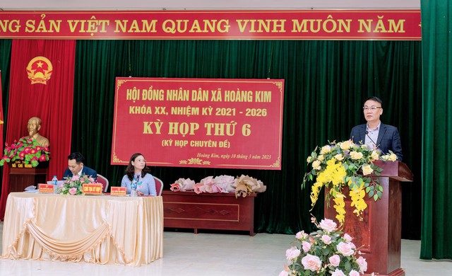 Ông Trần Văn Minh được bầu giữ chức Chủ tịch UBND xã Hoàng Kim - Ảnh 4.