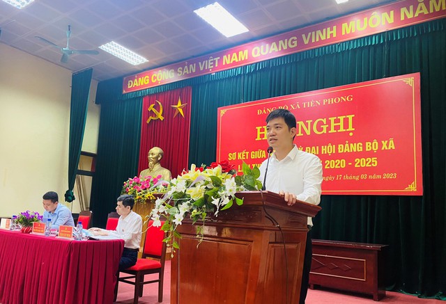 Đồng chí Phó Chủ tịch UBND Huyện Trần Thanh Hoài dự Hội nghị sơ kết giữa nhiệm thực hiện Nghị quyết Đại hội Đảng bộ xã lần thứ XXII - Ảnh 2.
