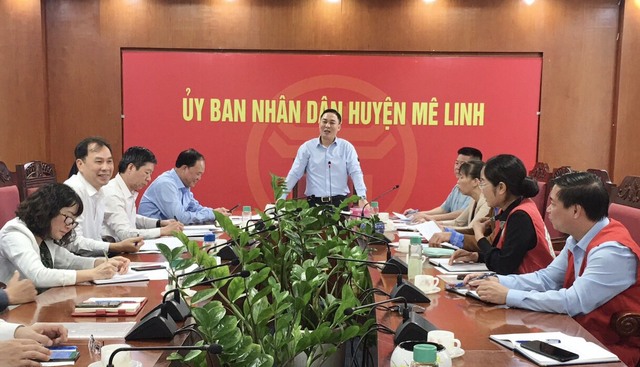Cụm thi đua số 3 Hội Chữ thập đỏ Thành phố Hà Nội tô chưc Hôi nghi ký kết giao ước thi đua năm 2023 tại huyện Mê Linh - Ảnh 2.
