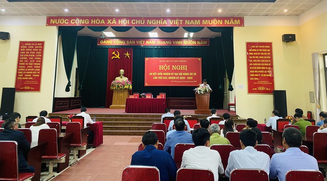 Đồng chí Phó Chủ tịch UBND Huyện Trần Thanh Hoài dự Hội nghị sơ kết giữa nhiệm thực hiện Nghị quyết Đại hội Đảng bộ xã lần thứ XXII - Ảnh 1.