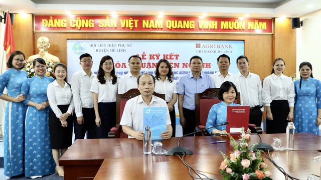 Hội LHPN Huyện và Agribank chi nhánh Mê Linh ký kết thỏa thuận hợp tác về việc thực hiện chính sách tín dụng - Ảnh 5. Hội LHPN Huyện và Agribank chi nhánh Mê Linh ký kết thỏa thuận hợp tác về việc thực hiện chính sách tín dụng - Ảnh 5.