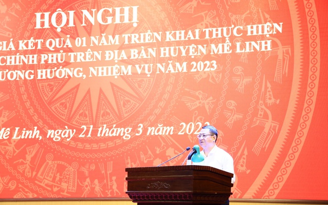 UBND huyện Mê Linh sơ kết 01 năm thực hiện Đề án 06 của Chính phủ - Ảnh 2.