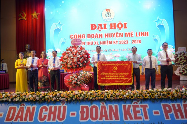 Đại Hội Công đoàn huyện Mê Linh lần thứ XI, nhiệm kỳ 2023 - 2028 - Ảnh 5.