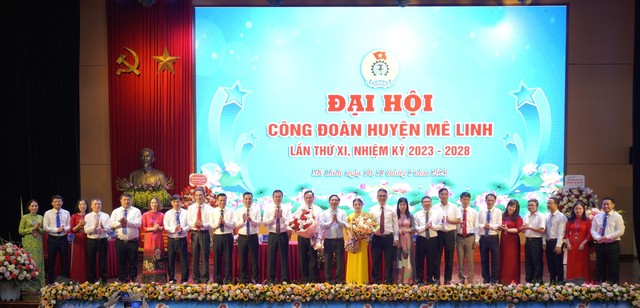 Đại Hội Công đoàn huyện Mê Linh lần thứ XI, nhiệm kỳ 2023 - 2028 - Ảnh 9.