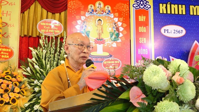 Ban Trị sự Giáo hội Phật giáo Việt Nam huyện Mê Linh trang nghiêm tổ chức Đại Lễ Phật đản Phật lịch 2567 - Dương lịch 2023 tại chùa Khai Quang - Ảnh 2.