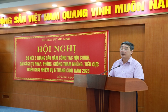 Mê Linh: Tiếp tục nâng cao hiệu quả phòng, chống tham nhũng - Ảnh 2.