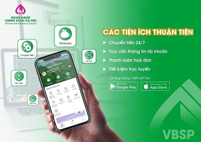 NGÂN HÀNG CHÍNH SÁCH XÃ HỘI MIỄN PHÍ GIAO DỊCH VÀ PHÍ DUY TRÌ TÀI KHOẢN MOBILE BANKING - Ảnh 1. NGÂN HÀNG CHÍNH SÁCH XÃ HỘI MIỄN PHÍ GIAO DỊCH VÀ PHÍ DUY TRÌ TÀI KHOẢN MOBILE BANKING - Ảnh 1.