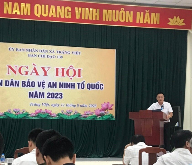 Xã Tráng Việt tổ chức “Ngày hội toàn dân
bảo vệ an ninh Tổ quốc” năm 2023
 - Ảnh 1.