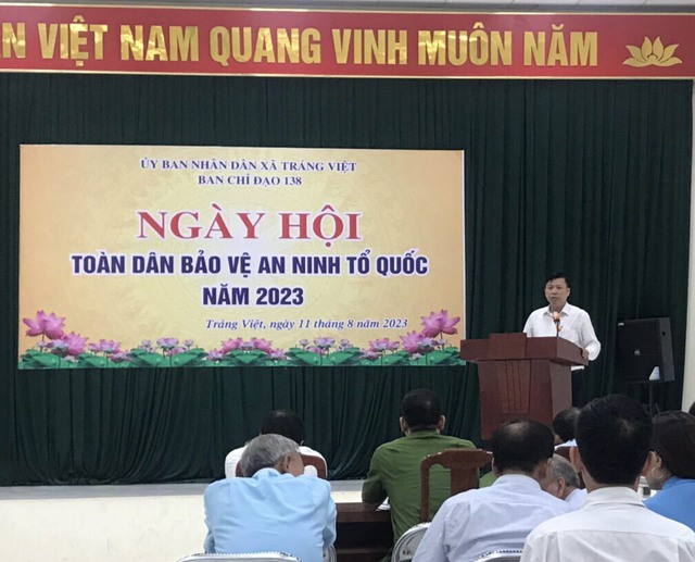 Xã Tráng Việt tổ chức “Ngày hội toàn dân
bảo vệ an ninh Tổ quốc” năm 2023
 - Ảnh 3.
