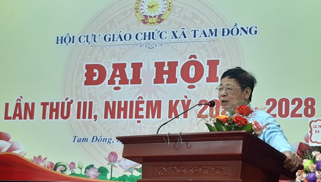 Đại hội Hội Cựu giáo chức xã Tam Đồng lần thứ III, nhiệm kỳ 2023-2028 - Ảnh 3. Đại hội Hội Cựu giáo chức xã Tam Đồng lần thứ III, nhiệm kỳ 2023-2028 - Ảnh 3.
