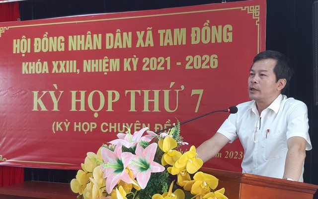 HĐND xã Tam Đồng khóa XXIII, nhiệm kỳ 2021-2026 tổ chức kỳ họp thứ 7 (Kỳ họp chuyên đề) - Ảnh 3. HĐND xã Tam Đồng khóa XXIII, nhiệm kỳ 2021-2026 tổ chức kỳ họp thứ 7 (Kỳ họp chuyên đề) - Ảnh 3.