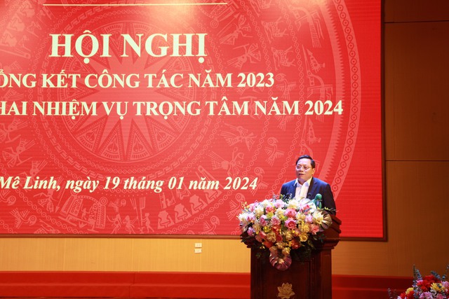 Huyện ủy, HĐND, UBND huyện Mê Linh tổng kết công tác năm 2023, triển khai nhiệm vụ trọng tâm năm 2024- Ảnh 5. Huyện ủy, HĐND, UBND huyện Mê Linh tổng kết công tác năm 2023, triển khai nhiệm vụ trọng tâm năm 2024- Ảnh 5.