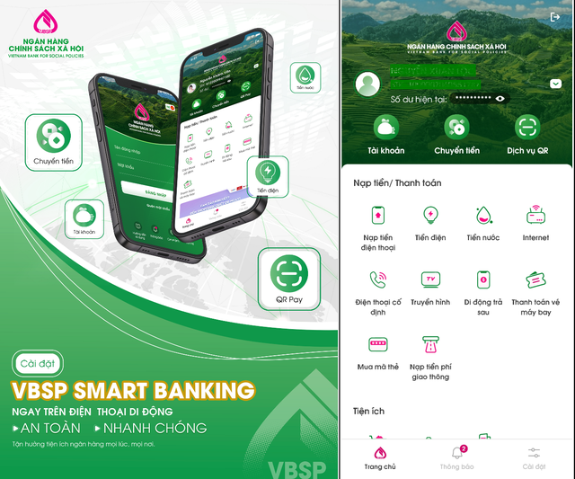Phòng Giao dịch Ngân hàng Chính sách Xã hội huyện Mê Linh thông báo việc thu phí sử dụng dịch vụ Mobile Banking.- Ảnh 1.