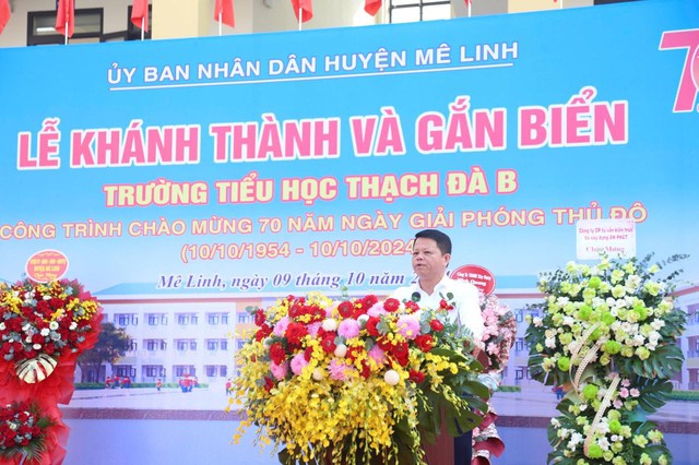 Huyện Mê Linh khánh thành và gắn biển công trình chào mừng kỷ niệm 70 năm Ngày Giải phóng Thủ đô- Ảnh 2.