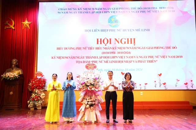 Hội LHPN huyện Mê Linh Kỷ niệm 94 năm ngày thành lập Hội LHPN Việt Nam- Ảnh 1.