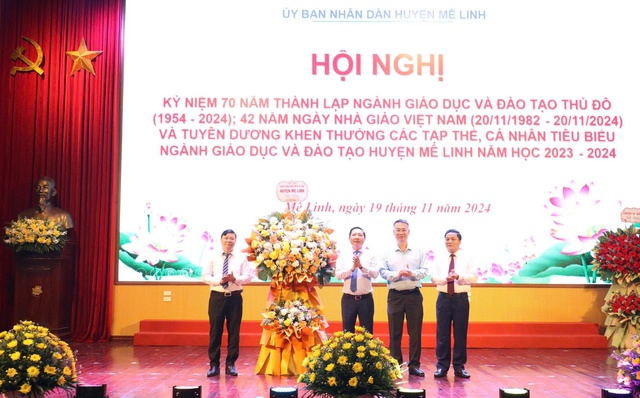 Mê Linh: Tuyên dương, khen thưởng các tập thể, cá nhân tiêu biểu ngành Giáo dục và Đào tạo- Ảnh 1.