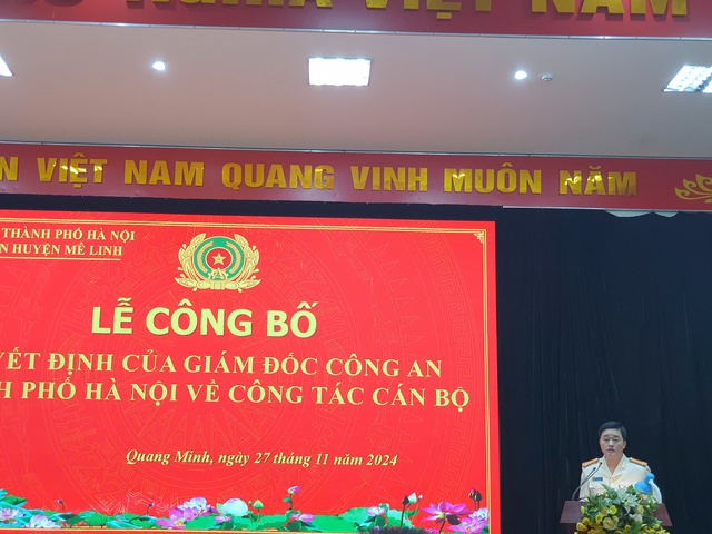 Công bố quyết định Trưởng Công an thị trấn Quang Minh- Ảnh 3.