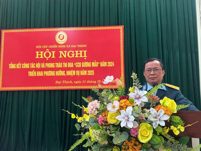 Hội Cựu chiến binh xã Đại Thịnh tổng kết công tác hội năm 2024, triển khai nhiệm vụ năm 2025- Ảnh 2. Hội Cựu chiến binh xã Đại Thịnh tổng kết công tác hội năm 2024, triển khai nhiệm vụ năm 2025- Ảnh 2.