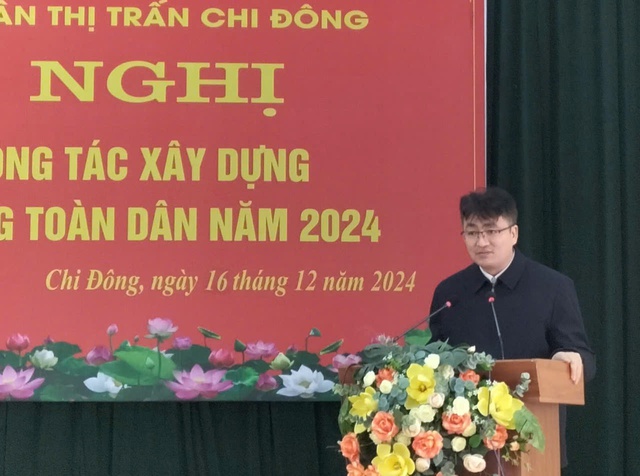 Chủ tịch Ủy ban Mặt trận Tổ quốc huyện Mê Linh Lê Sỹ Cường dự tổng kết công tác xây dựng nền quốc phòng toàn dân năm 2024 tại thị trấn Chi Đông- Ảnh 2. Chủ tịch Ủy ban Mặt trận Tổ quốc huyện Mê Linh Lê Sỹ Cường dự tổng kết công tác xây dựng nền quốc phòng toàn dân năm 2024 tại thị trấn Chi Đông- Ảnh 2.