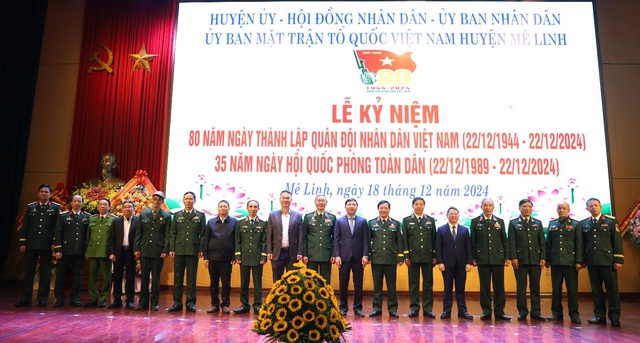 Huyện Mê Linh kỷ niệm 80 năm Ngày thành lập Quân đội nhân dân Việt Nam và 35 năm Ngày hội Quốc phòng toàn dân - Ảnh 4. Huyện Mê Linh kỷ niệm 80 năm Ngày thành lập Quân đội nhân dân Việt Nam và 35 năm Ngày hội Quốc phòng toàn dân - Ảnh 4.