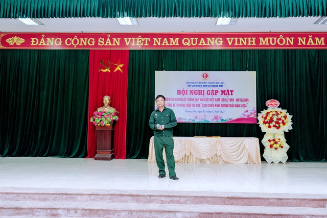 Hội Cựu chiến binh xã Hoàng Kim tổ chức Hội nghị gặp mặt kỷ niệm 35 năm ngày thành lập Hội Cựu chiến binh Việt Nam (06/12/1989 - 06/12/2024) và tổng kết phong trào thi đua "Cựu chiến binh gương mẫu" năm 2024.- Ảnh 12.