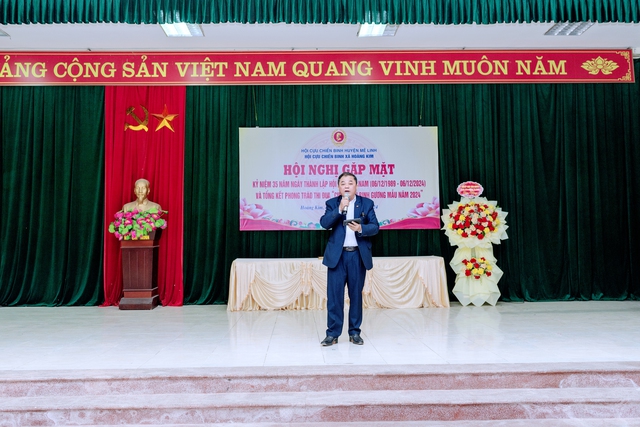 Hội Cựu chiến binh xã Hoàng Kim tổ chức Hội nghị gặp mặt kỷ niệm 35 năm ngày thành lập Hội Cựu chiến binh Việt Nam (06/12/1989 - 06/12/2024) và tổng kết phong trào thi đua "Cựu chiến binh gương mẫu" năm 2024.- Ảnh 13.