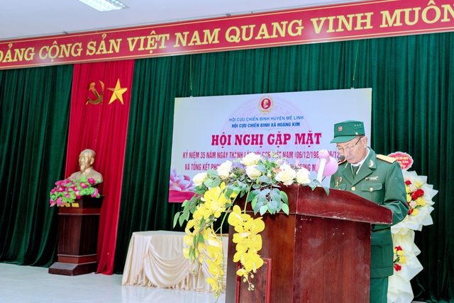 Hội Cựu chiến binh xã Hoàng Kim tổ chức Hội nghị gặp mặt kỷ niệm 35 năm ngày thành lập Hội Cựu chiến binh Việt Nam (06/12/1989 - 06/12/2024) và tổng kết phong trào thi đua "Cựu chiến binh gương mẫu" năm 2024.- Ảnh 3.