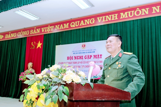 Hội Cựu chiến binh xã Hoàng Kim tổ chức Hội nghị gặp mặt kỷ niệm 35 năm ngày thành lập Hội Cựu chiến binh Việt Nam (06/12/1989 - 06/12/2024) và tổng kết phong trào thi đua "Cựu chiến binh gương mẫu" năm 2024.- Ảnh 1.