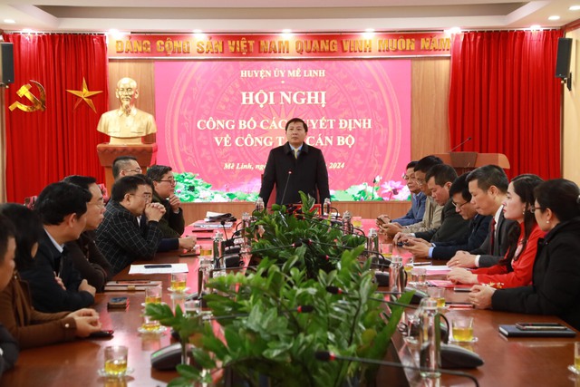 Mê Linh: Công bố Quyết định điều động, bổ nhiệm Phó trưởng Ban Tuyên giáo Huyện ủy và Phó trưởng Ban Tổ chức Huyện ủy- Ảnh 2. Mê Linh: Công bố Quyết định điều động, bổ nhiệm Phó trưởng Ban Tuyên giáo Huyện ủy và Phó trưởng Ban Tổ chức Huyện ủy- Ảnh 2.