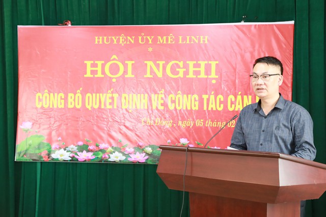 Huyện ủy Mê Linh công bố quyết định về công tác cán bộ tại thị trấn Chi Đông- Ảnh 2.