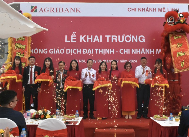 Agribank Chi nhánh Mê Linh Khai trương phòng giao dịch Đại Thịnh tai khu X1, Tổ dân phố số 2, thị trấn Chi Đông- Ảnh 1. Agribank Chi nhánh Mê Linh Khai trương phòng giao dịch Đại Thịnh tai khu X1, Tổ dân phố số 2, thị trấn Chi Đông- Ảnh 1.