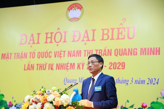 Đại hội đại biểu MTTQ Việt Nam thị trấn Quang Minh lần thứ IV, nhiệm kỳ 2024 - 2029 thành công tốt đẹp- Ảnh 3.
