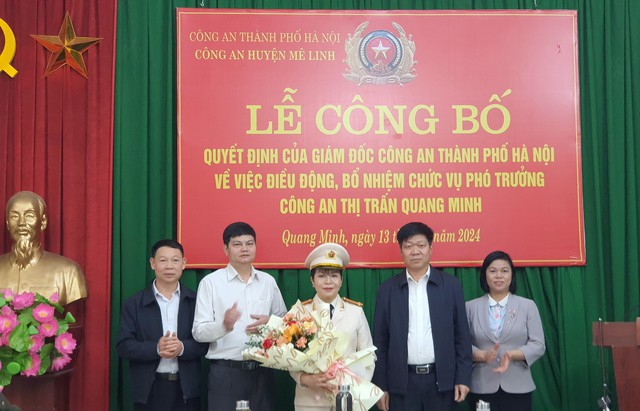 Công bố Quyết định Phó trưởng Công an thị trấn Quang Minh- Ảnh 4.