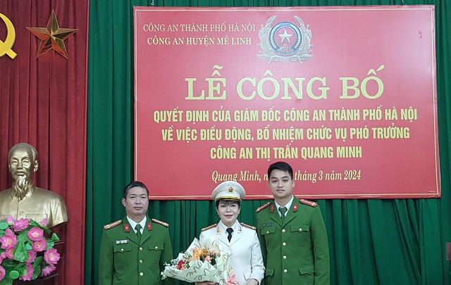 Công bố Quyết định Phó trưởng Công an thị trấn Quang Minh- Ảnh 6.