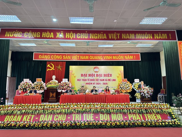 Đại hội Đại biểu Ủy ban MTTQ Việt Nam xã Mê Linh lần thứ XII, nhiệm kỳ 2024-2029.- Ảnh 1.