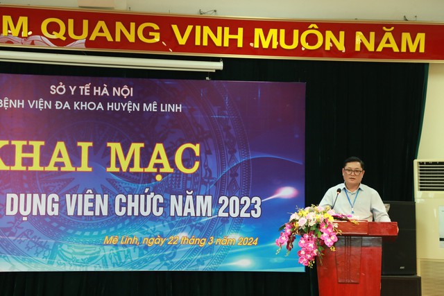 Trên 50 thí sinh tham dự kỳ xét tuyển viên chức của Bệnh viện Đa khoa huyện Mê Linh năm 2024- Ảnh 1.