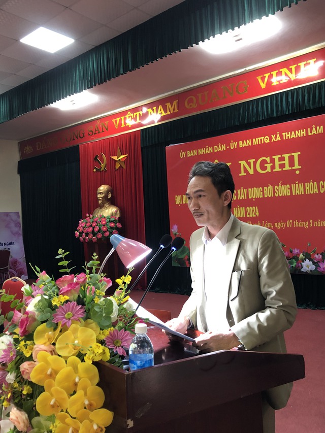 Xã Thanh Lâm tổ chức hội nghị đại biểu nhân dân bàn việc xây dựng đời sống văn hóa ở cở sở năm 2024- Ảnh 2.