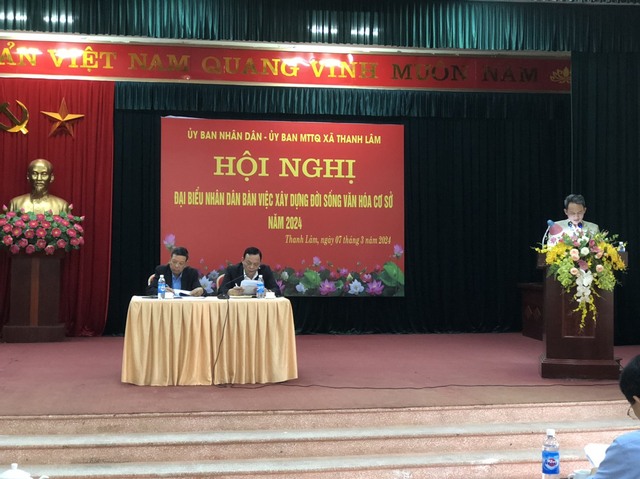 Xã Thanh Lâm tổ chức hội nghị đại biểu nhân dân bàn việc xây dựng đời sống văn hóa ở cở sở năm 2024- Ảnh 4.