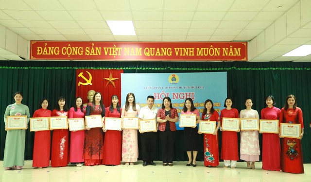 LĐLĐ huyện Mê Linh: Khen thưởng 43 tập thể, 105 cá nhân "Giỏi việc nước, đảm việc nhà"- Ảnh 1.