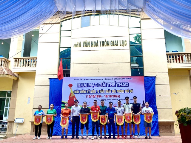 Thị trấn Quang Minh từng bừng tổ chức các hoạt động văn nghệ, thể thao hướng tới chào mừng kỷ niệm 70 năm Giải phóng Thủ đô (10/10/1954-10/10/2024)- Ảnh 1. Thị trấn Quang Minh từng bừng tổ chức các hoạt động văn nghệ, thể thao hướng tới chào mừng kỷ niệm 70 năm Giải phóng Thủ đô (10/10/1954-10/10/2024)- Ảnh 1.