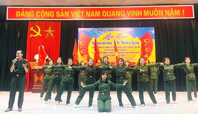 Mê Linh: Tưng bừng các hoạt động văn hóa, văn nghệ và thể dục, thể thao chào mừng Ngày Giải phóng Thủ đô- Ảnh 1.