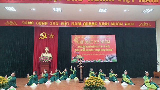 Thị trấn Quang Minh tổ chức hôi nghi gặp mặt kỷ niệm 70 năm Chiến thắng Điện Biên phủ (07/5/1954-07/5/2024); tọa đàm "Âm vang Điện Biên Phủ - sức mạnh thời đại Hồ Chí Minh"- Ảnh 9.